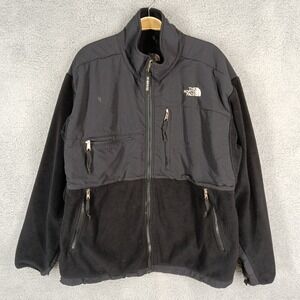 The North Face Men's‎ Size Large Black Denali Fleece Jacket Full Zip Pockets